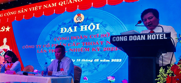 Đại hội Công đoàn cơ sở Công ty CP Cấp thoát nước Phú Yên lần thứ IX nhiệm kỳ 2023 - 2028 thành công tốt đẹp