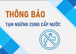 Thông báo tạm ngưng cấp nước để đấu nối 